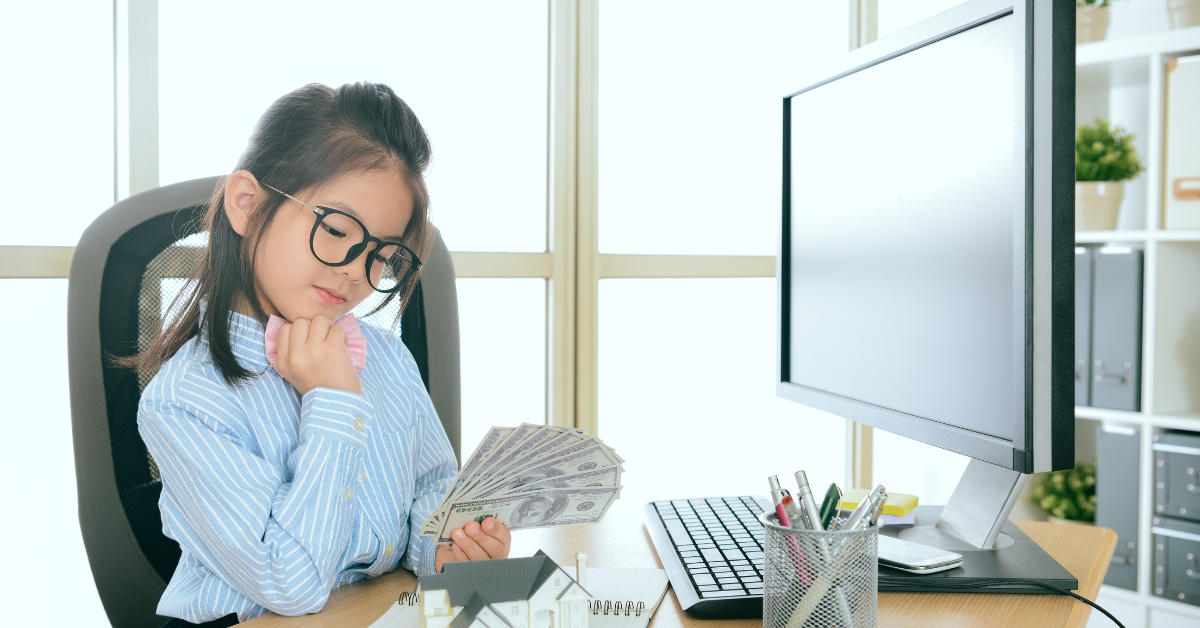 Asian girl with Money