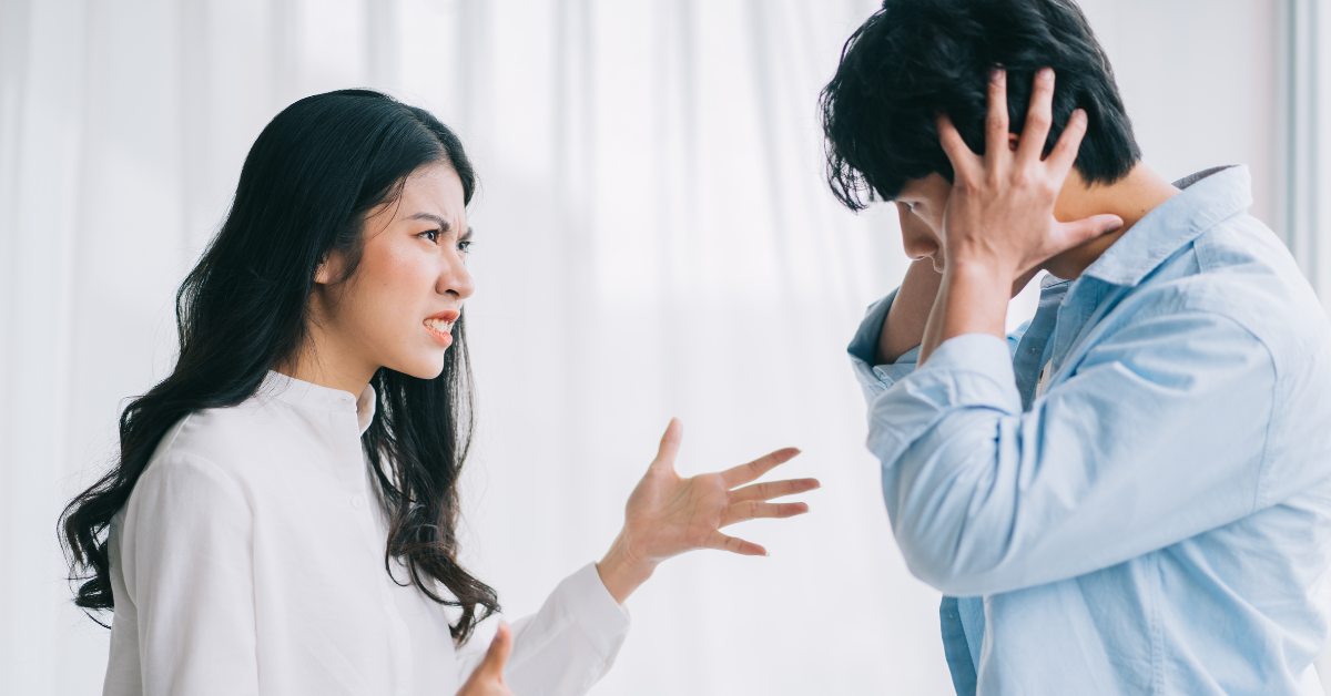 Girl and Guy Fighting