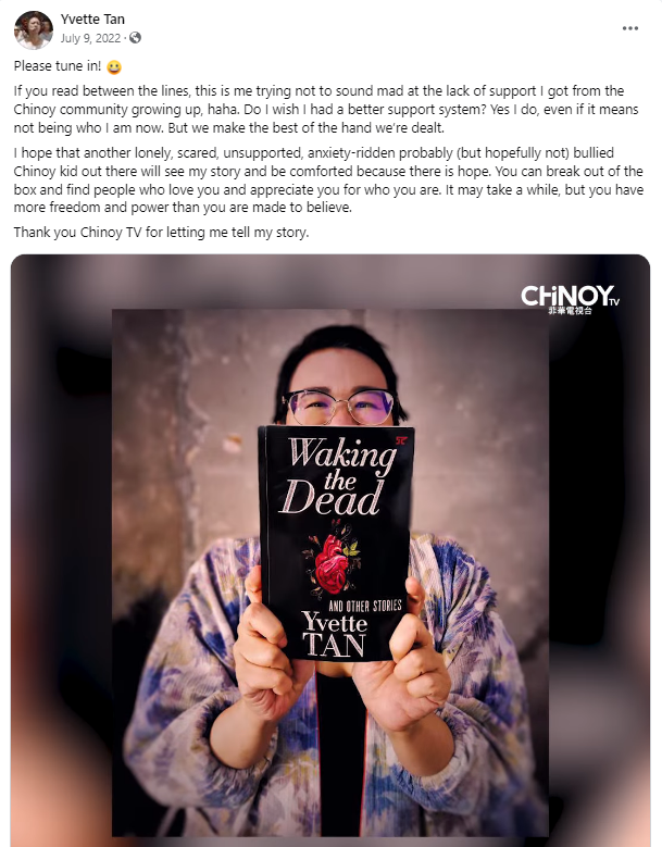 Yvette Tan shares tips to modern Filipino writers on her Facebook page. 