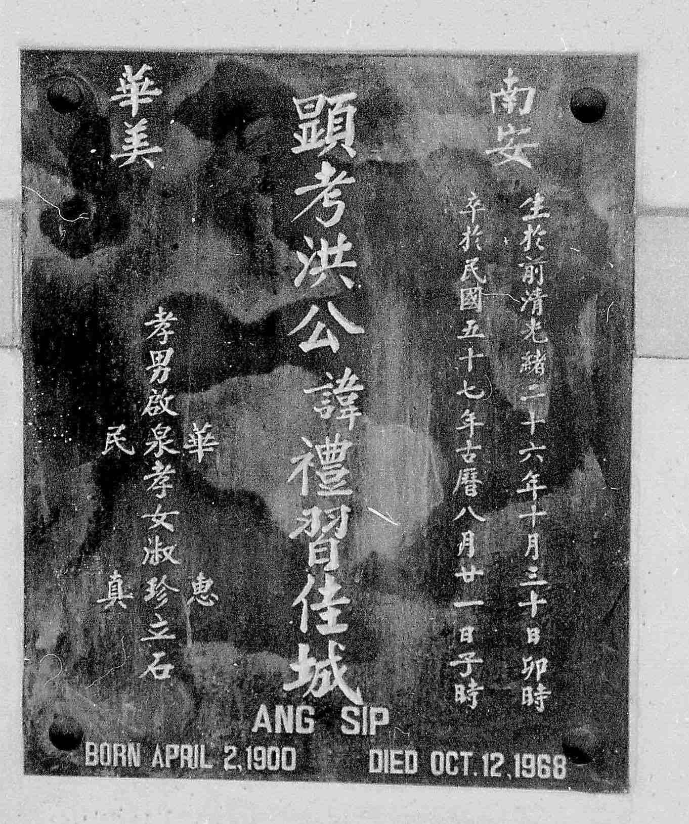 Albert Ang Grandfather - Chinese Ancestry Research Expert Photo of Gravestones in Chinese Cemetery