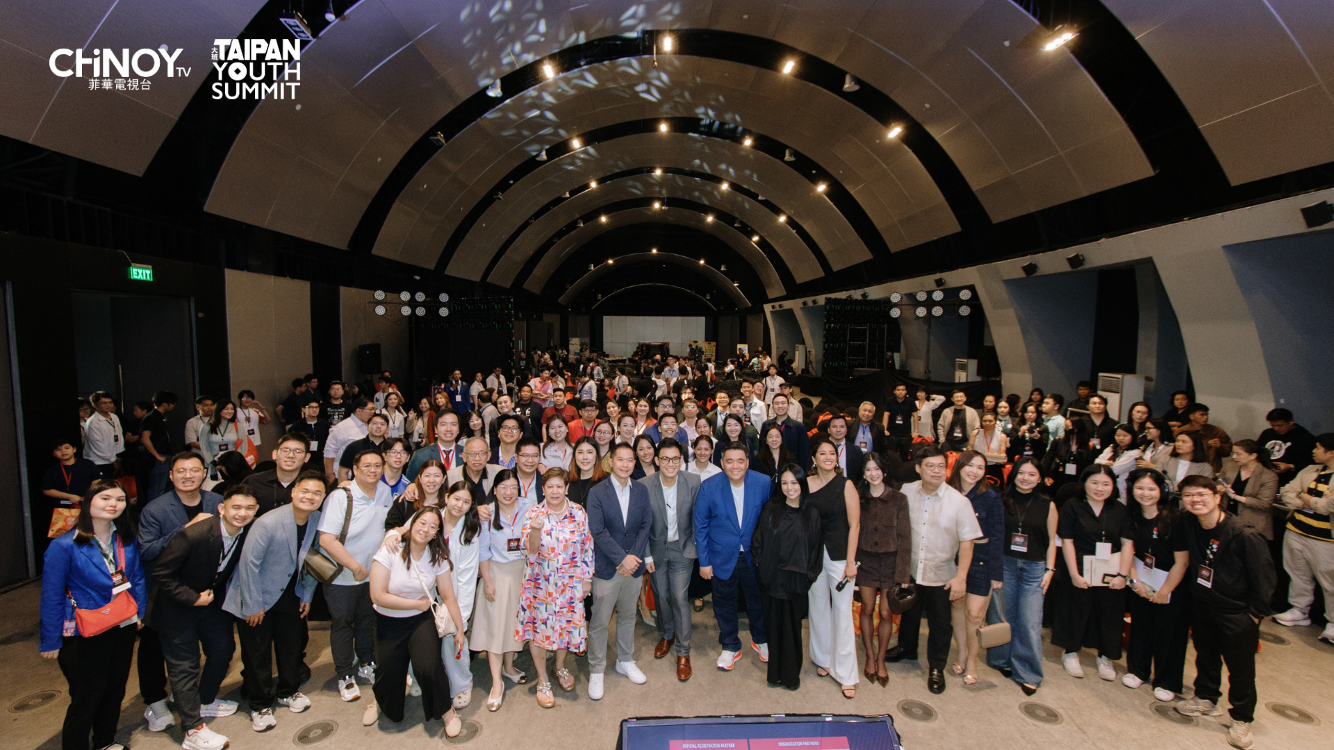 Group picture of all the delegates, partners, speakers of Taipan Youth Summit 2026 in The Podium Hall.